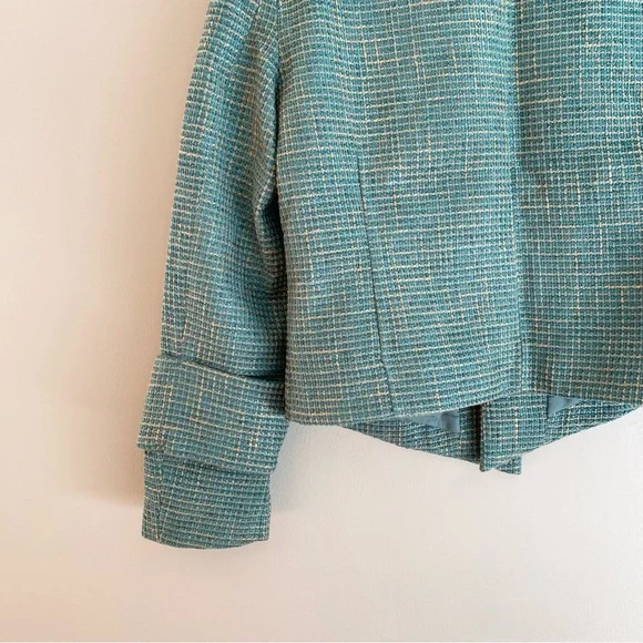 ORTTU Mint Green Textured Tweed Sport Coat - Picture 9 of 11